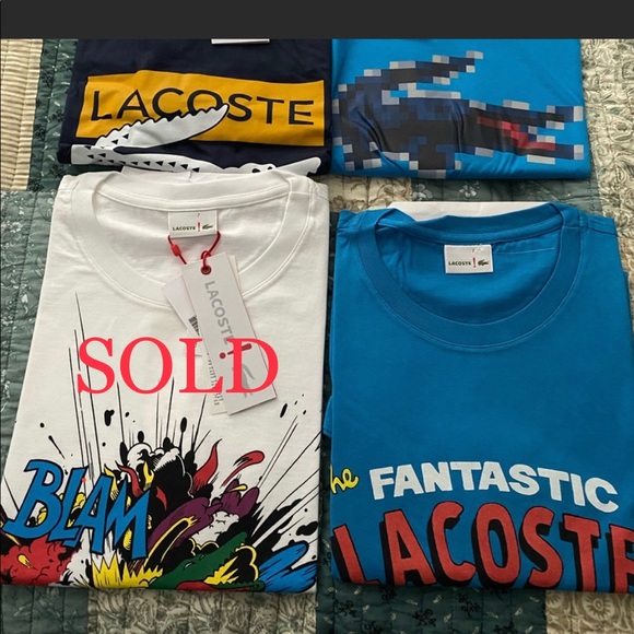 - Lacoste T-shirt’s 3 styles sold separately - Picture 1 of 1